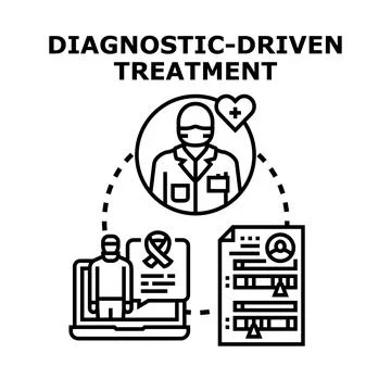 Diagnostic driven treatment personalizing patient care strategy 스톡 일러스트