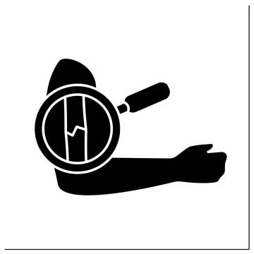 Diagnostic glyph icon Stock Illustration