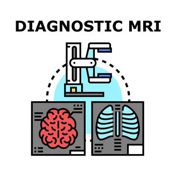 Diagnostic mri scan imaging human internal organs for examination Stock Illustration