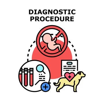 Diagnostic procedure exploring medical examination and analysis Illustrazione stock