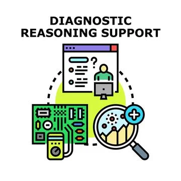Diagnostic reasoning support system analyzing technical data 库存插图