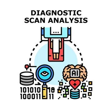 Diagnostic scan analysis using artificial intelligence for health 库存插图