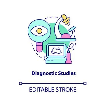 Diagnostic studies concept icon Illustrazione stock