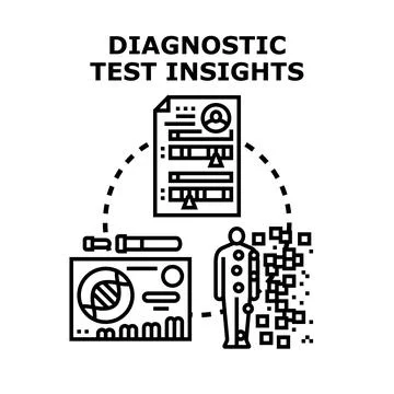 Diagnostic test insights developing health analysis concept 스톡 일러스트