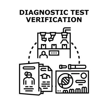 Diagnostic test verification process in a laboratory 스톡 일러스트