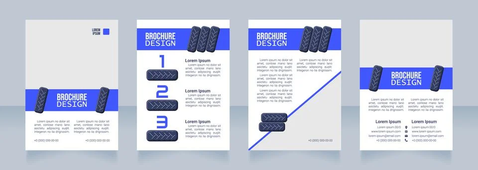Diagnostic testing blank brochure design Stock Illustration
