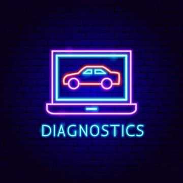 Diagnostics Neon Label Stock Illustration