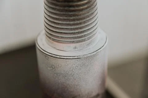 Diagnostics of the quality of the pipe for drilling Stock Photos