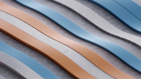 Diagonal 3D stripes in orange and blue Stock Footage 253596369