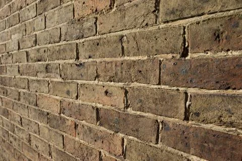 Diagonal angle of brick wall Stock Photos