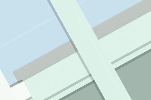 Diagonal architectural lines and rectangular panels form a soft abstract pa.. 库存插图