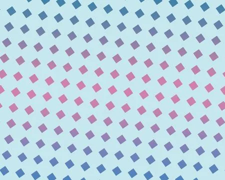 A diagonal array of tilted diamonds shifts from blue through lavender to pi.. Stock Illustration