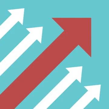 Diagonal arrows, competition concept Stock Illustration