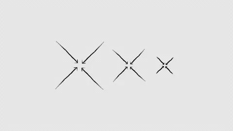 Diagonal arrows pointing to center grunge doodle animation Stock Footage 329760950