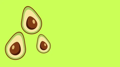 Diagonal Avocado Cluster Stock Footage 335631327