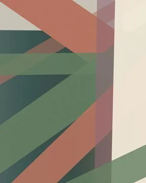 Diagonal bands and translucent geometric planes create a calm architectural.. Stock Illustration
