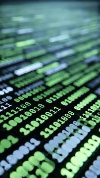 Diagonal binary code background for digital computing and IT Stock Illustration