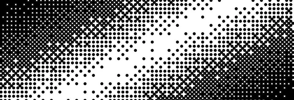 Diagonal bitmap gradient texture. Black and white slanted dithered background Stock Illustration