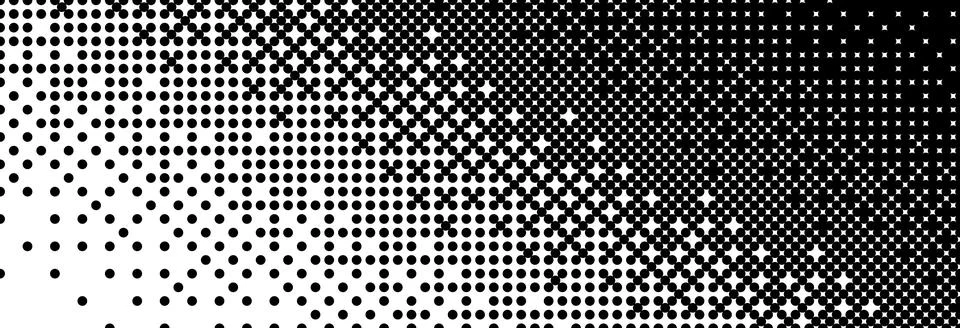 Diagonal bitmap gradient texture. Black and white slanted dither background Stock Illustration