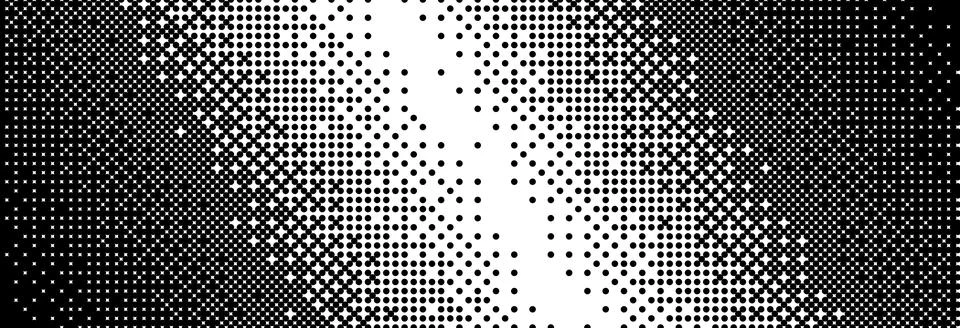 Diagonal bitmap gradient texture. Black and white slanted dithered background Stock Illustration