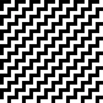 Diagonal black and white zigzag stripes pattern. Geometric repeating pattern  Illustrazione stock