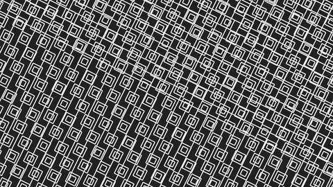 Diagonal black background covered with white square and rectangular geometric Ilustración de archivo