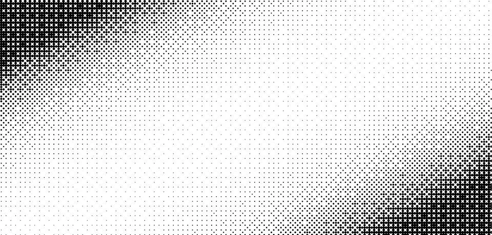 Diagonal black halftone dot gradient background retro comic pattern vintage Stock Illustration