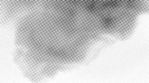Diagonal black halftone wave texture with faded dot fields, natural uneven Stock Illustration