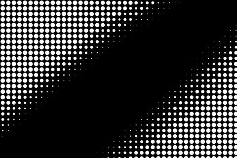 Diagonal Black White Halftone Dot Pattern Stock Illustration