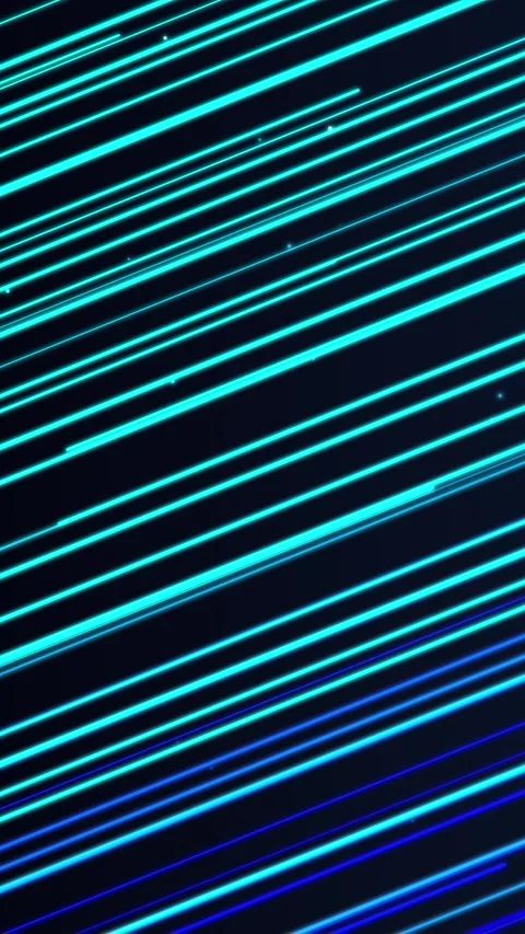 Diagonal blue and cyan glowing lines falling, vertical format Stock Footage 337937787