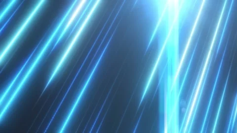 Diagonal blue and cyan light streaks create a dynamic sense of speed Stock Footage 342536267