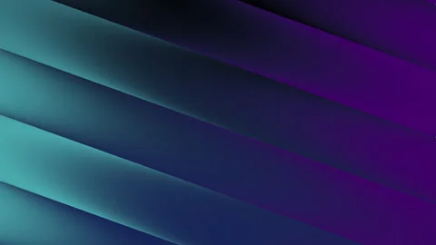 Diagonal blue and purple gradient bands create abstract design 스톡 동영상 297928477