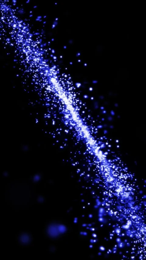 Diagonal Blue Floating Particle Stream Vertical Video 스톡 동영상 337776292
