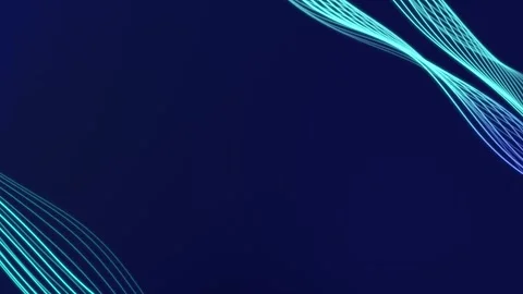 Diagonal Blue Gradient Flowing Lines Abstract Loop Background Vídeo Stock 336158947