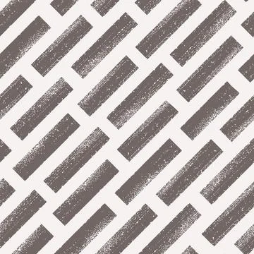 Diagonal bold strokes seamless vector pattern. Ink brush lines on white Illustrazione stock