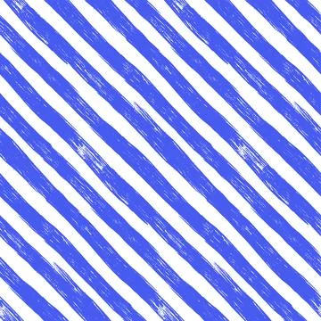 Diagonal Brush strokes seamless pattern. Freehand diagonal stripes print with Stock Illustration