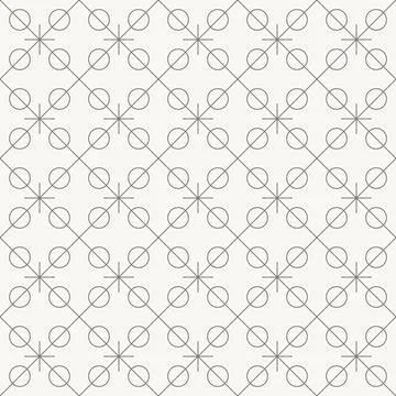 Diagonal circle chain pattern, seamless pattern in line design. circle, chain Illustrazione stock