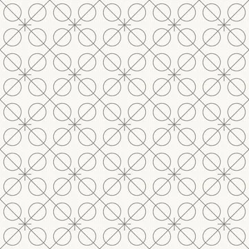 Diagonal circle loop grid pattern, seamless pattern in line design. circle, loop Stock Illustration