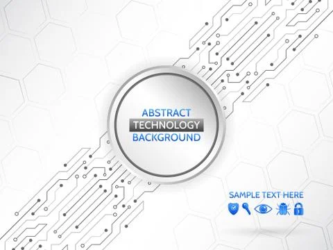 Diagonal circuit board vector background texture. Illustrazione stock