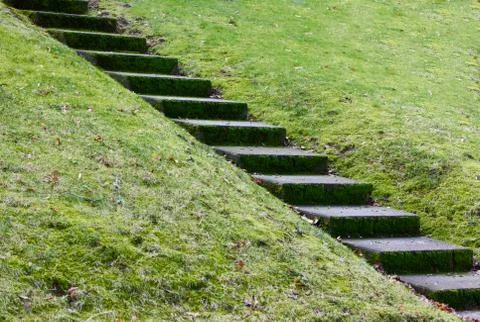 Diagonal concrete steps Stock Photos