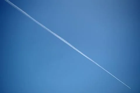 Diagonal Contrail Stock Photos