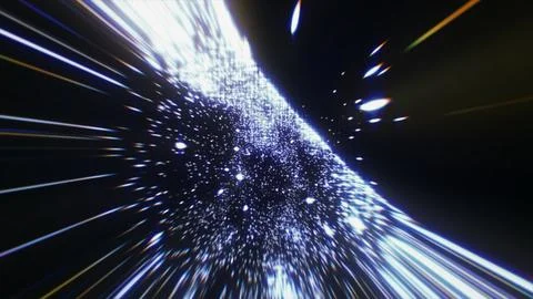 Diagonal Cosmic Starfield and Hyperdrive Light Motion Effect イラスト素材