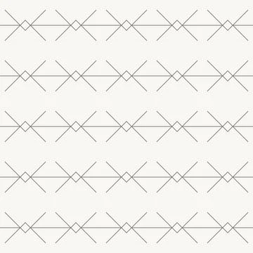 Diagonal cross connectors on horizontal lines seamless pattern in minimal line イラスト素材
