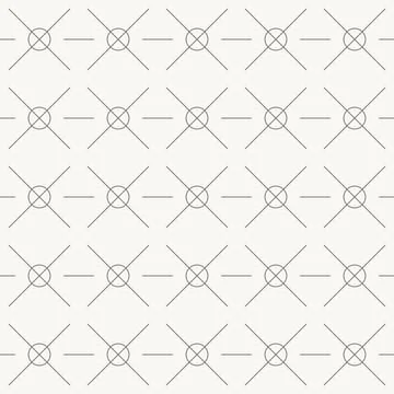 Diagonal cross grid with circular nodes and horizontal links seamless pattern in 스톡 일러스트