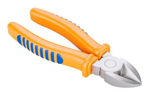 Diagonal cutting pliers, 3D rendering Stock Illustration
