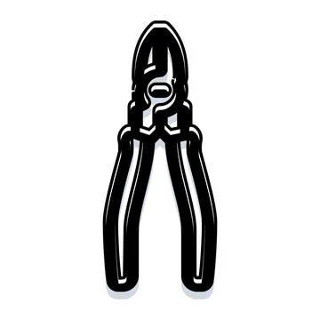 Diagonal cutting pliers tool icon illustrating repair work Illustrazione stock