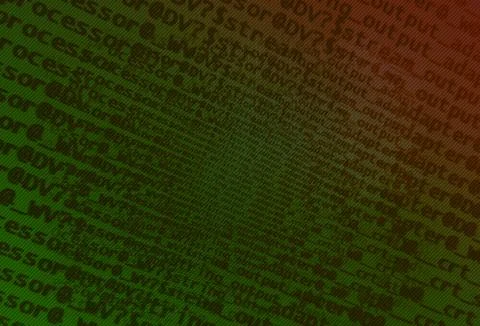 Diagonal dark green red computer text texture background Stock Illustration