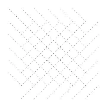 Diagonal dashed diamond motif pattern design. Stock Illustration