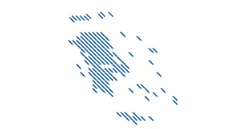 Diagonal Data Lines Build and Exit the Map of Greece Video stock 325725625