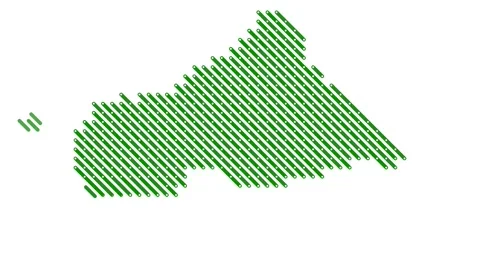 Diagonal Data Streams Shape Central African Republic Map Stock Footage 323465736